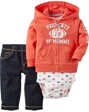 Carter's Baby Boys 3-Piece Football Hoodie Set