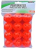 PrideSports Practice Golf Balls, Perforated FgmPte, 24 Count, (Foam)