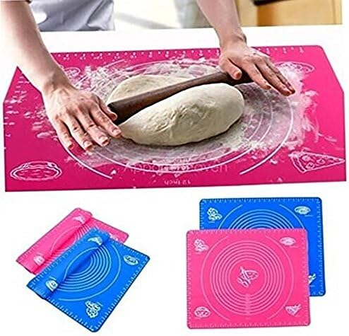 Cupcakes Baking Silicone Roll Cut Mat Rolling Cutting Pad Fondant Cake Dough Decorating Tool Pad Chopping Board Table Thicken Baking Tool