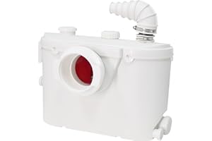 FLODREAM Macerator Pump 500W Toilet Pump for Basement, Kitchen Waste Water Disposal Macerating Pump, Sewerage Sump Pump Waste for Kitchen Basement Toilet Sink Bathtub