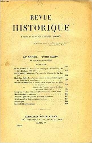Revue Historique 55e Annee Tome Clxiv N 327 Juillet - 