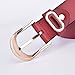 Talleffort Women's Jeans Genuine Cowhide Leather Belts Fashion Wide Belts for Women Red-XL