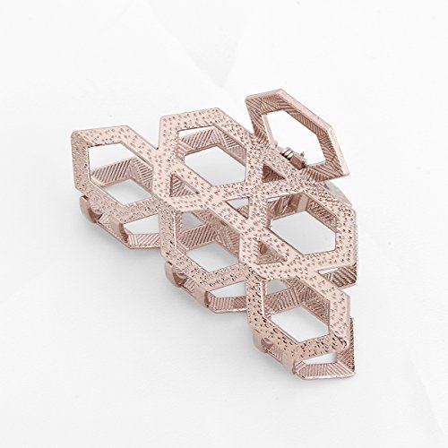IPINK Women's Vintage Metal Claw Hair Clip Antique Silver,Champagne (001)