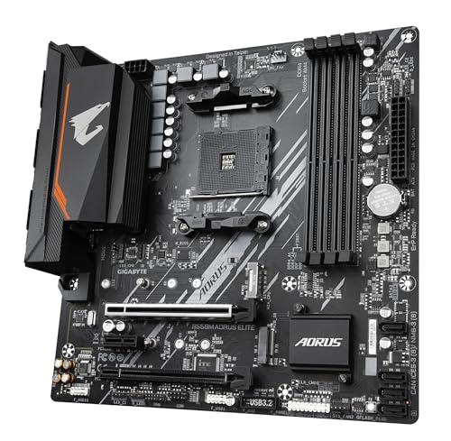 Placa Mãe Gigabyte B550M AORUS ELITE (AM4/DDR4/HDMI/M.2(PCIe,NVMe,SATA3)/VRM Solution/USB3.2) - B550M AORUS ELITE