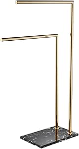 Toallero Toalla de piso de latón Barra de mármol Baño de oro ...