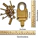Robin Exports Brass 6 Key Square Trick Puzzle Padlock - (3 Keys x 2)