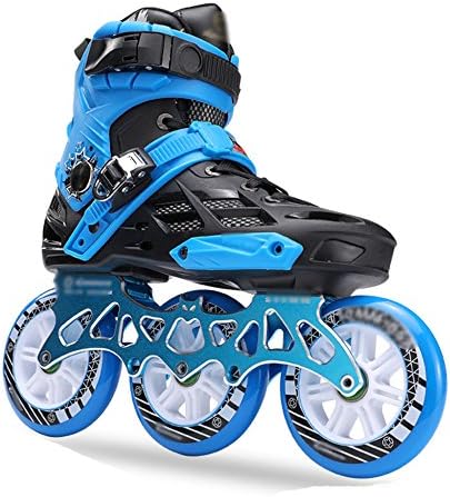 DSFGHE Inline Skates Adult Inline Big Wheel Speed Skates Racing Adult Men And Women 4 Rounds Skates,Blue-42