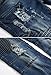 Men's Ripped Slim Fit Straight Denim Jeans Vintage Style with Broken Holes 03 W30