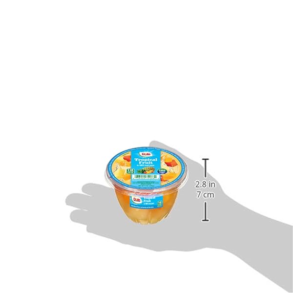 DOLE FRUIT BOWLS TROPICAL FRUIT IN 100% JUICE SNACKS, 7OZ 12 TOTAL CUPS, GLUTEN & DAIRY FREE, BULK LUNCH SNACKS FOR KIDS & ADULTS