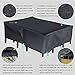 Sunrain Rectangular Patio Furniture Set Covers 600D Oxford Fabric Waterproof UV Protection Outdoor Table and Chair Cover, 108