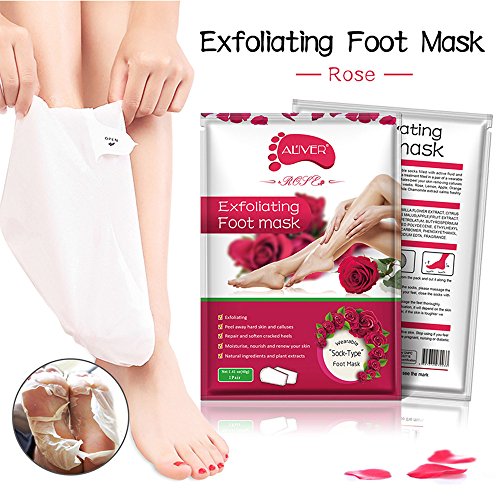 Clearance Sale!UMFun Remove Dead Skin Foot Mask Peeling Cuticles Heel Feet Care Anti Aging Foot Mask (A)