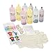 Tulip Tie Dye Kit - Artisan Soda Ash - 4 Colors, 8 Bottles Turquoise, Yellow, Fuchsia and Black - Makes 28 Fluid Ounces)