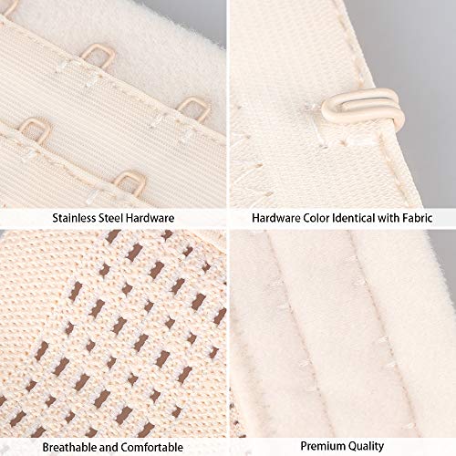 Aphlos New Version 12 Pack Flexible Bra Extender Strap 2/3/4 Hooks Adjustable Bra Strap 4 Assorted Colors