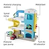 Fisher-Price-FHG50-Little-People-Helpful-Neighbors-Garage Fisher-Price Little People Toddler Playset with Spiral Race Track, Elevator and 2 Wheelies Toy Cars, Helpful Neighbor’s…