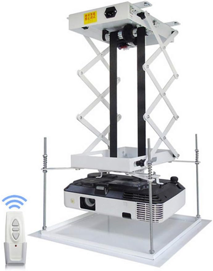 Electric Projector Lift Ceiling Mount Projector Hanger Projector Mount with Remote with Double Motors 70CM