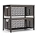 Bextsware Auledio Stackable Multi-Function Under Sink Cabinet Sliding Basket Organizer Drawer, Extra Large Capacity, Space Saving,Bronze