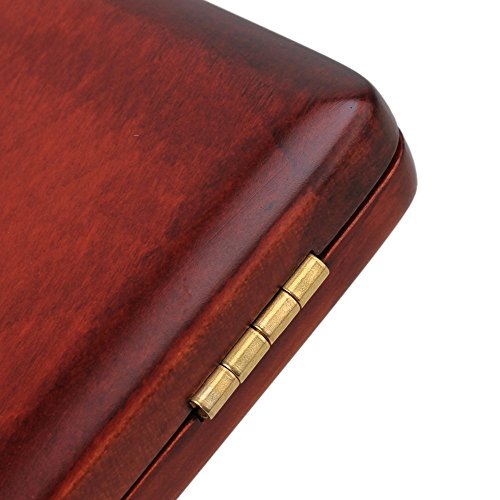image for Yibuy Red Hand Carved Wooden Oboe Reed Case Hold for 6PCS Reeds Hold S