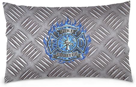 Abbylife Firefighter Fire Department Logo 16"X24" Decorative Cotton Pillow Case Cover Retangle Pillowcase For Bed (Two Sides)