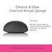Facial Brush for Cleaning, Cleansing and Exfoliating with Charcoal Konjac Sponge and Silicone Face Scrubber Exfoliator Pads with Travel Makeup Bag