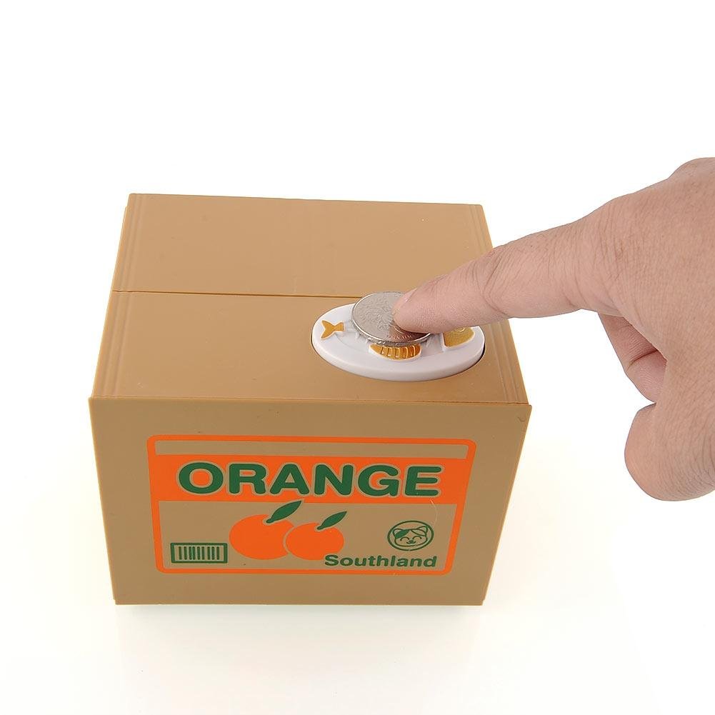 Peradix Money Toy Bank Automatic Stealing Coin Cat Kitty Coins Penny Cents Piggy Bank Money Saving Box for Kids Children Present Gift