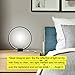 Brightech Circle LED Nightstand Lamp with USB Port – Compact Bed Stand Lamp for Bedroom, Living Room - Modern Asian Table & Desk Lamp on Side & End Tables - Jet Black