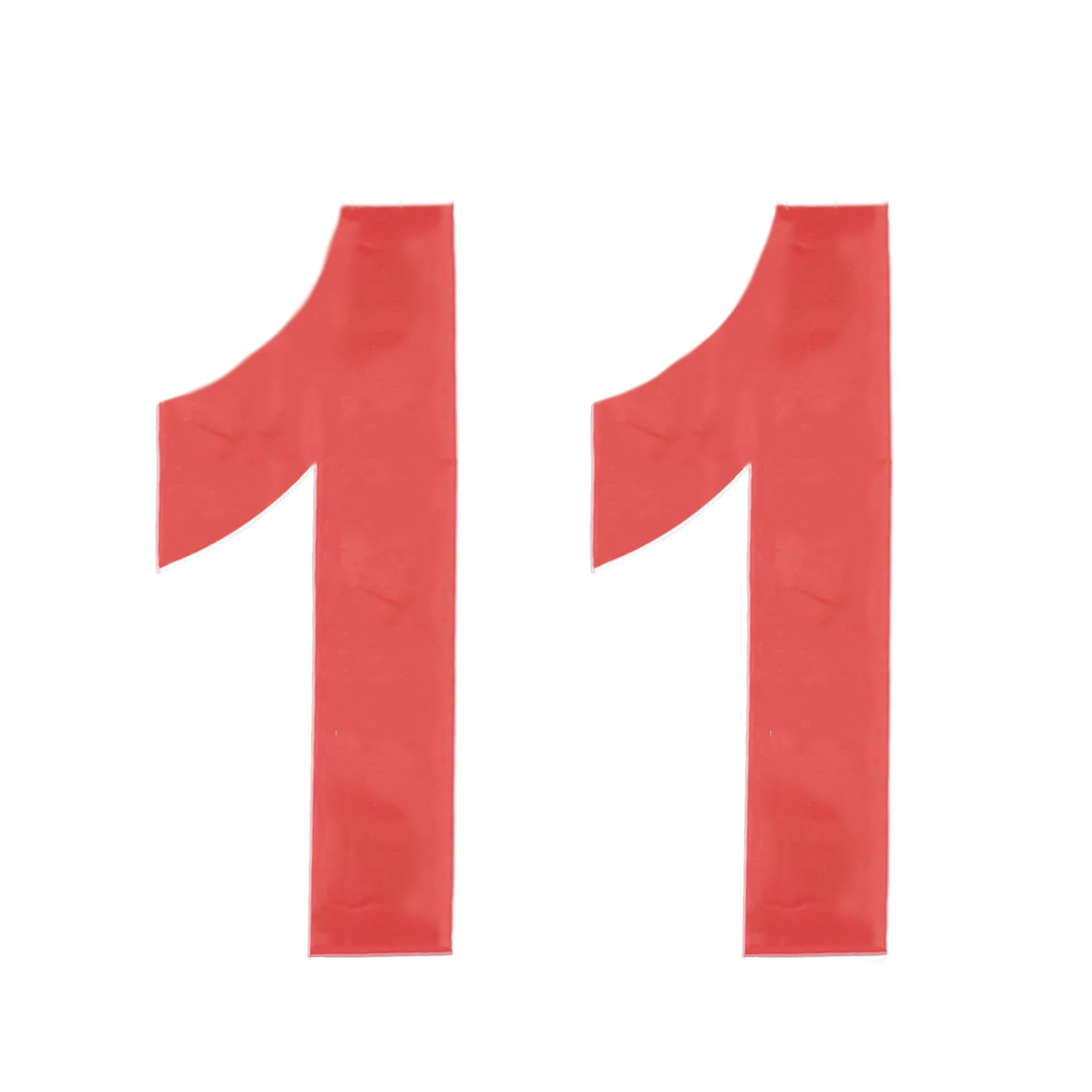 Merriway BH05629 (2 Pcs) Red High Visibility Reflective Plastic Stick-On Wheelie Bin Post Box Crate Dust Bin Numeral 150 mm (6 Inch) Number 1 - Pack of 2 Pieces