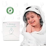 Bunny Lenny Adorable Bamboo Baby Hooded Towel | Soft & Antibacterial 100% Organic Bamboo Bath Cloth For Newborns & Infants | Hypoallergenic & Ultra Absorbent Toddler Towel | Perfect Baby Shower Gift