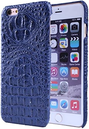 Onetop,for iphone 6s Plus Case,Ultra Thin Genune Cowhide Leather Back PU Leather Protective Case for iphone 6s Plus 5.5 inch (Navy blue)