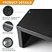 Rfiver Wood Monitor Stand Riser for TV PC IMAC Laptop Printer Monitor Computer with Desk Storage Organizer 16.5 x 9.3 inch (1 Pack, Black) CM1005