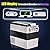 Costway 54 Quart Portable Refrigerator/Freezer Compact Vehicle Car Mini Fridge Electric Cooler for Truck Party, Travel, Picnic Outdoor, Camping (Black and Grey)