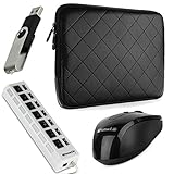 SumacLife-Diamond-Quilted-PU-Leather-Sleeve-for-Acer-Aspire-S7--V3--V5--P-116inch-Laptops--Netbooks-Black--Bla