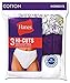 Hanes Women's Cotton Hi Cut Underwear 3 Pack-Assorted (Colors May Very)