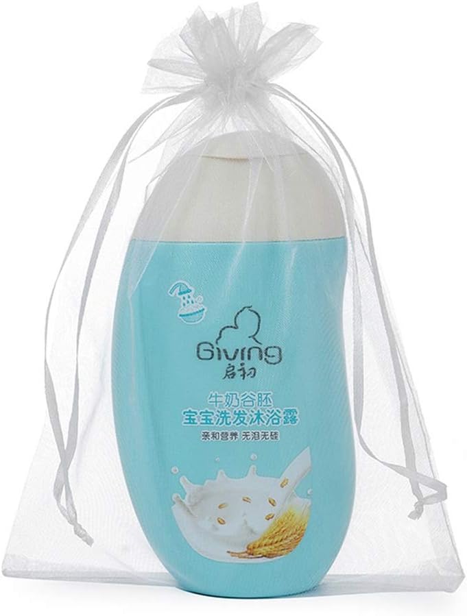 SIUONI 100pcs 12X15.7''(30x40CM) Organza Gift Bags Yarn Bag Jewelry Candy Packaging Bags Organza Bags Drawable Pouches Wedding/Christmas Party Supplies (White)