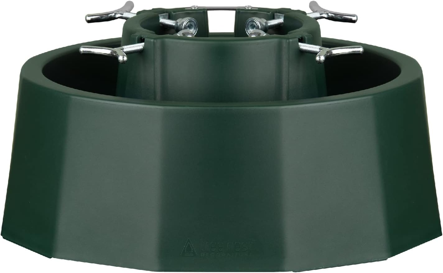 Tree Stands - Tree Nest Robust Christmas Tree Stand for Real Christmas Trees Up to 8.5' Trees Water Reservoir Holds Up to 2.9 Gal Robust (Green,Medium)