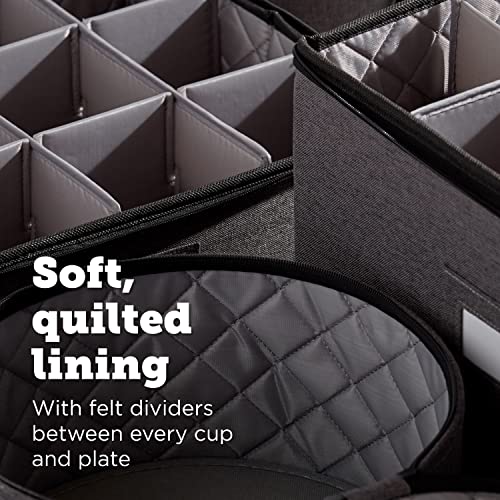 storageLAB Stemware Storage Cases (6 Piece Hard Shell Set for China