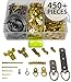 LuckyBeeBo Picture Hanging Kit 450+ Pieces | Hardware for Frames Heavy Duty | Great Assortment Includes:Screws, Nails, D Rings, Hooks, Wires, Heavy Duty Hooks | Comes with Transparent Solid Box
