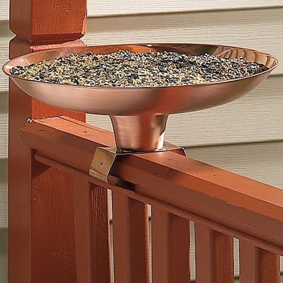 Amazon Com Deck Mount Birdbath Bird Feeder Home Kitchen