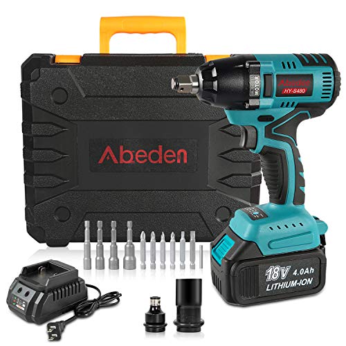 Cordless Impact Wrench Set,18V Battery Brushless Motor