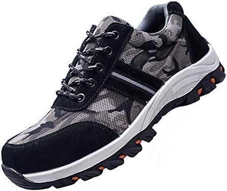 Men Women Steel Toe Shoes, Industrial Construction Outdoor Breathable Work Safety Shoes Puncture Resistant Work Sneakers Shoes