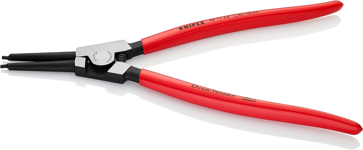 KNIPEX Circlip Pliers for External Circlips on Shafts Self-Service Card with Plastic Coating 320 mm, 46 11 A4 SB