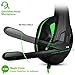 DLAND Gaming Headset, 3.5mm Wired Bass Stereo Noise Isolation Gaming Headphones with Mic for Laptop Computer, Cellphone, PS4 and so on- Volume Control (Black and Green)thumb 2