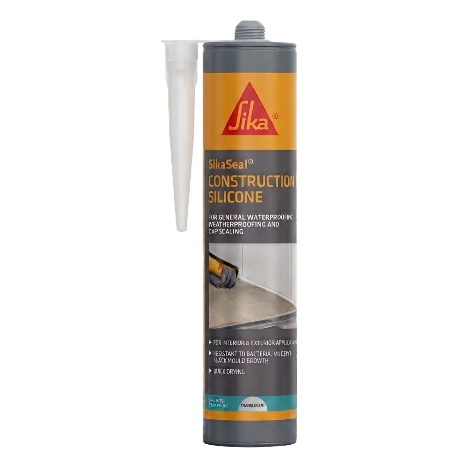 Everbuild 450CL Builders Silicone Sealant-450, 300 ml - Clear