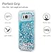 Galaxy S8 Plus Case, YOKIRIN Clear Flexible Silicone Phone Cover Pink Glitter Shiny Liquid Sand Shockproof Protective Case for Samsung Galaxy S8 Plus with One Touch Pen & One Dust Plug, Blue