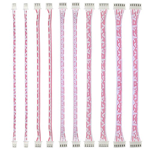 BGTXINGI 10PCS 2/3/4/5/6 Pin Cable with Double-end XH2.54mm Pitch Cable Plug 30cm(Pink And White) Compatible with JST XH