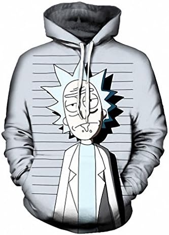 New Pullover Hoodie Funny Artwork Best Festival Sublimation Printed Plus Size 3XL Rick and Morty XXL