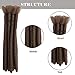 Noverlife 10 Strands 20cm/7.87″ Dark Brown Backcomb Twisted Dreadlock Extensions, Single End Synthetic Dreadlocks Accessories, Jamaica Punk Hip-Hop Reggae Hair Braiding Wigs Faux Locs Dreadsthumb 2