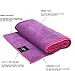 SUMI ECO ECO-FRIENDLY Extra Thick Yoga Mats Towel – Super Soft, Sweat Absorbent, Moisture-Wicking Hot Yoga Rug for Pilates and Workout (Hand Towel – Purple | Pink Edge – 2pcs, Hand Towel – 24″ x 15″)thumb 1