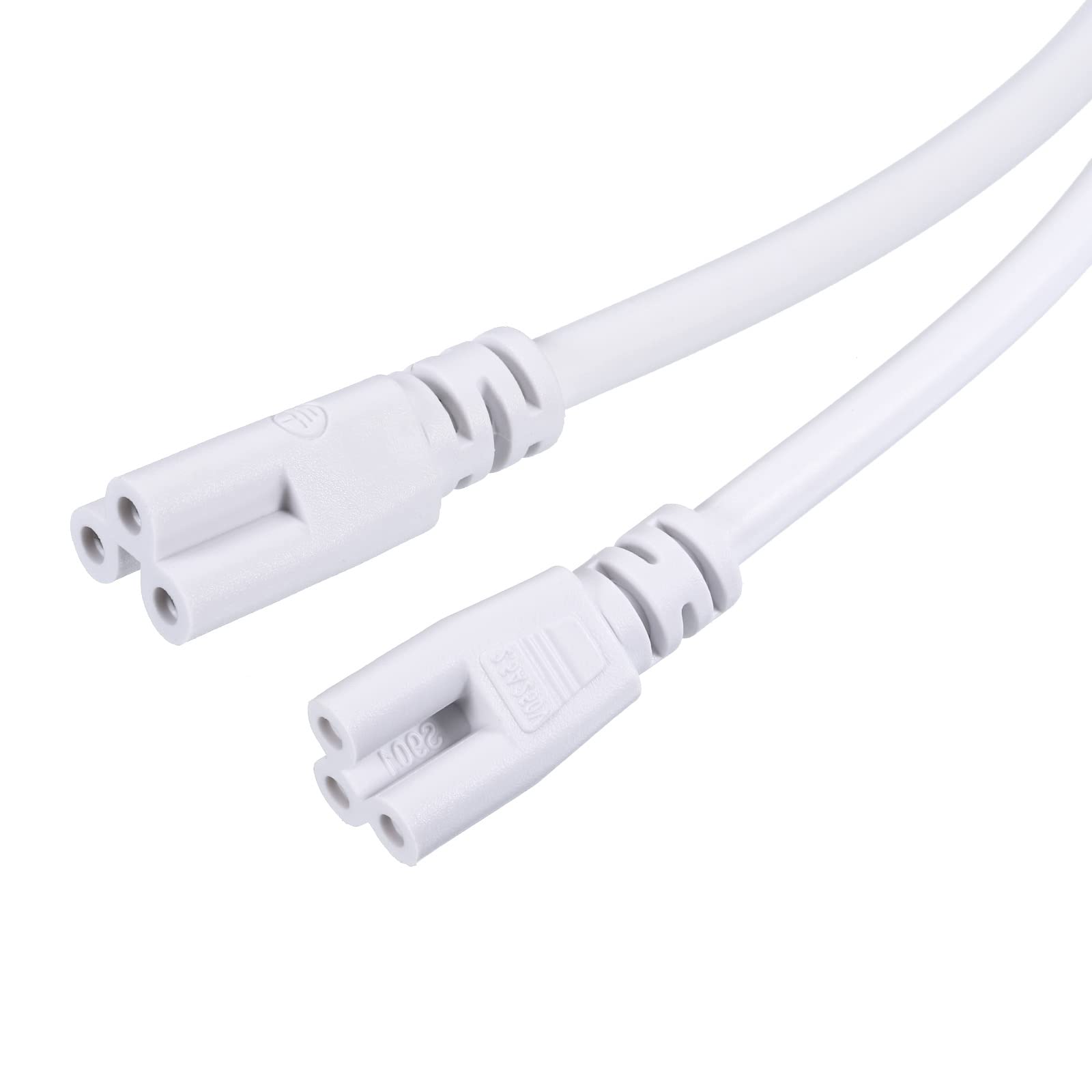 YOKIVE T5 T8 LED Tube Connector Round Cable, Extendable Cord with Double End Connect Light Tubes, Great for LED Integrated Tubes (White, 3.28-Feet)