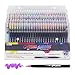 100 Color Super Markers Watercolor Real Brush Pen Set with 4 Bonus Water Brush Pens - Soft Flexible Brush Tips - Fine & Broad Lines, Vibrant Colors - Coloring Books, Manga, Comic, Calligraphy, Art