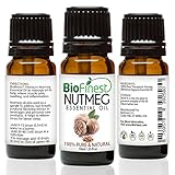 BioFinest Nutmeg Oil - 100% Pure Nutmeg Essential Oil - Relieve Muscle Pain, Swelling, Inflammation - Premium Quality - Therapeutic Grade - Best For Aromatherapy - FREE E-Book (10ml)
